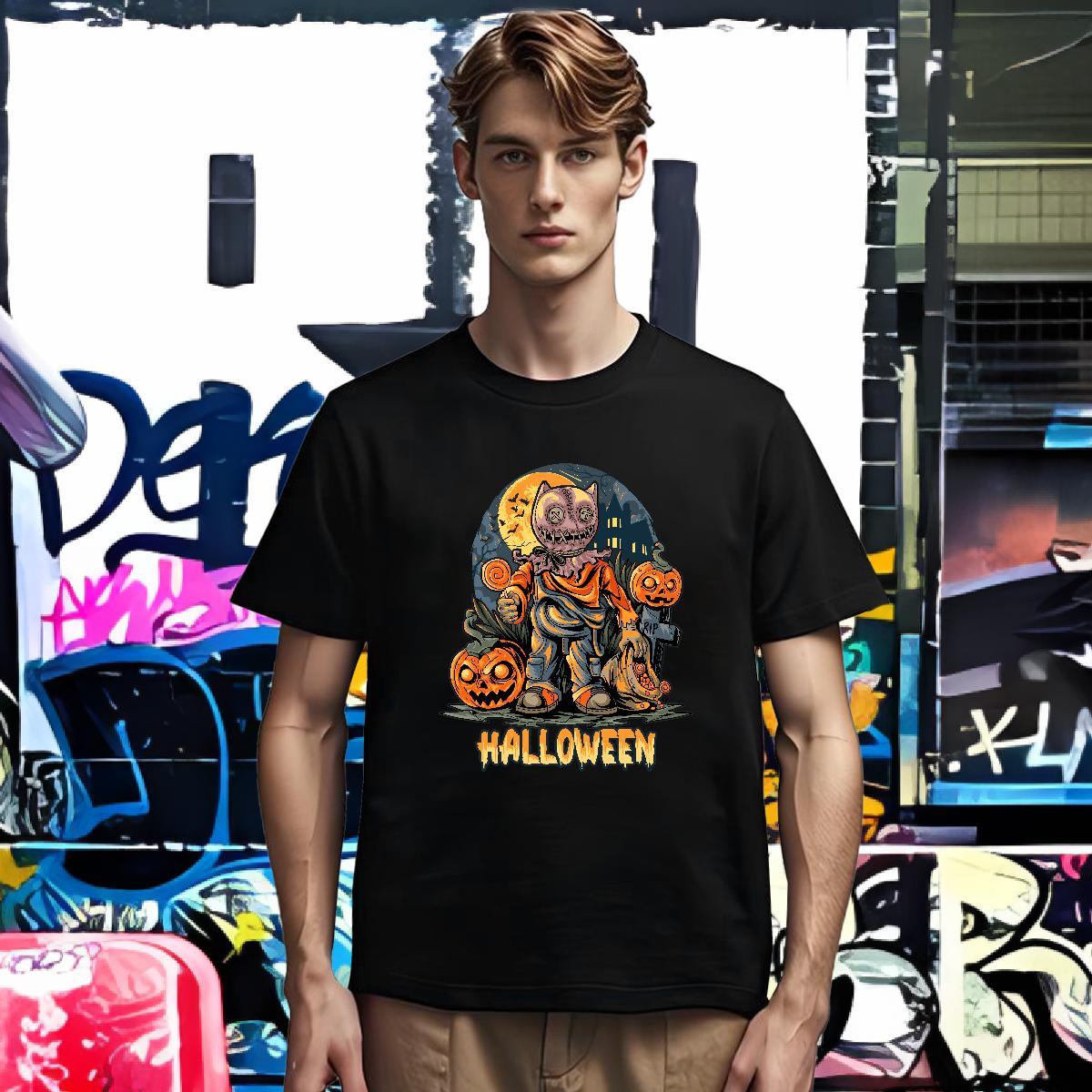 Fashion New Couples T Shirts halloween Street Casual 100% Cotton 230g Tops Shirt Breathable Crew Neck Designer Mens T Shirts Custom Anime