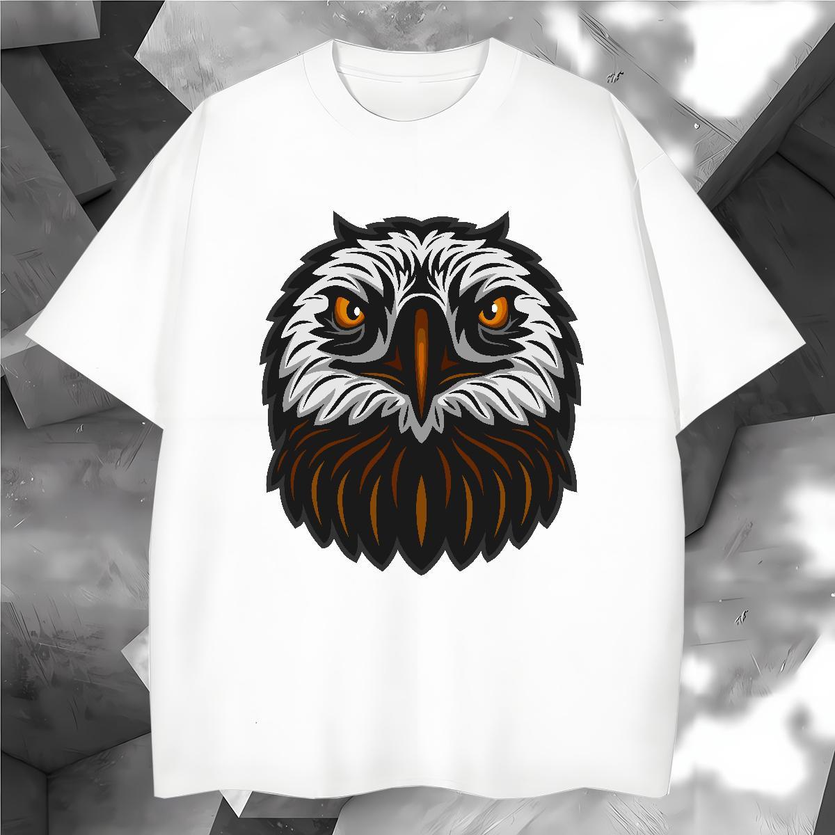 Brand T Shirts Men owl O Neck Short Sleeves Street Custom Big Size 230g Pure Cotton Tshirt for Man Woman Stylist Polos