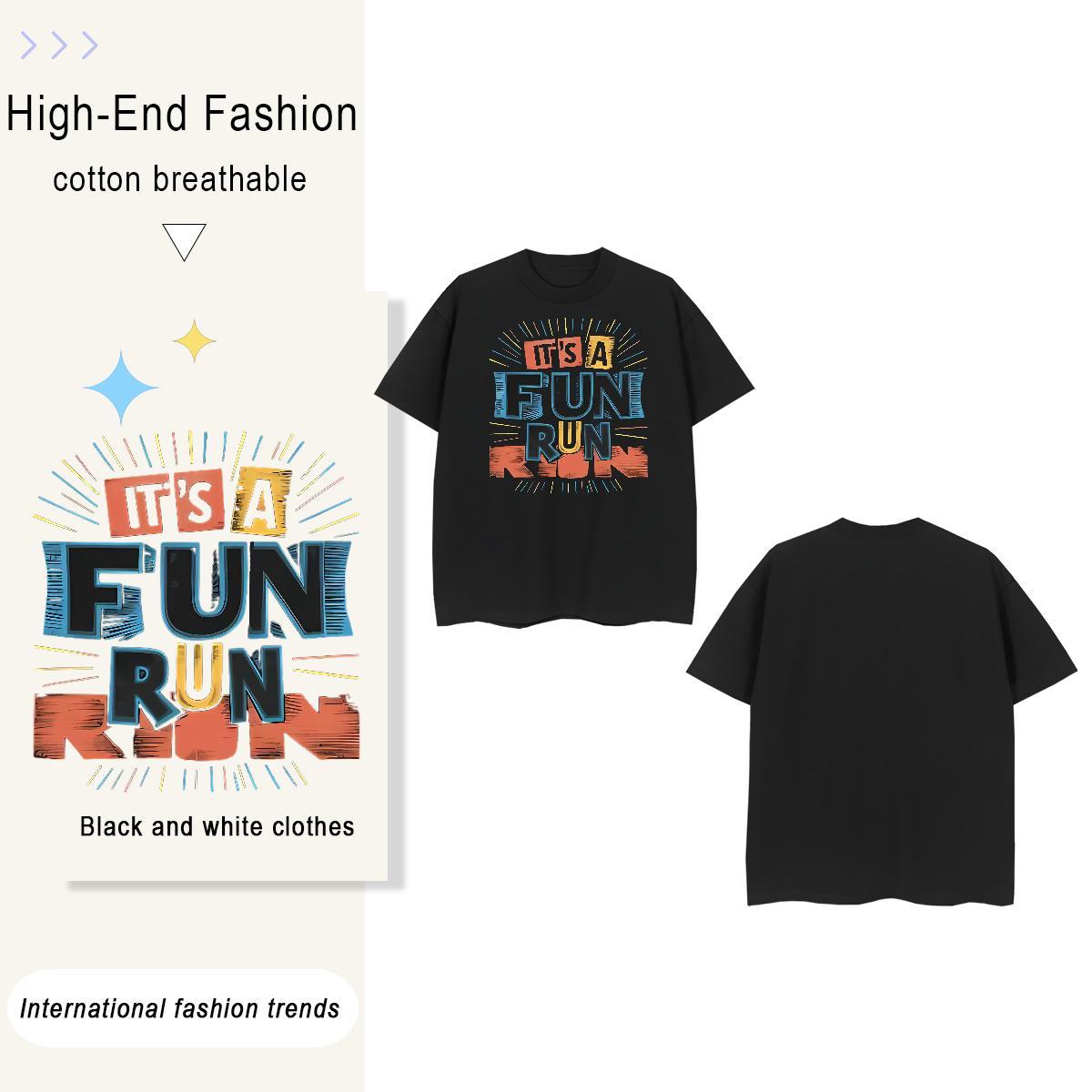 Comfortable letter 230g Pure Cotton Men Clothes T-Shirt Spring Summer Breathable Short Sleeve Men T Shirts Fashion Design Cartoon Print Top Tees