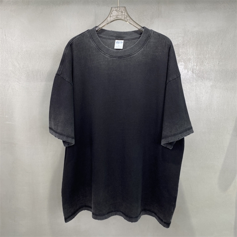 Vintage High Street Distressed T-shirt For Men Y2k Oversized Short Sleeve Tee Goth Women T Shirts Hip Hop Streetwear Cotton Tops i240819