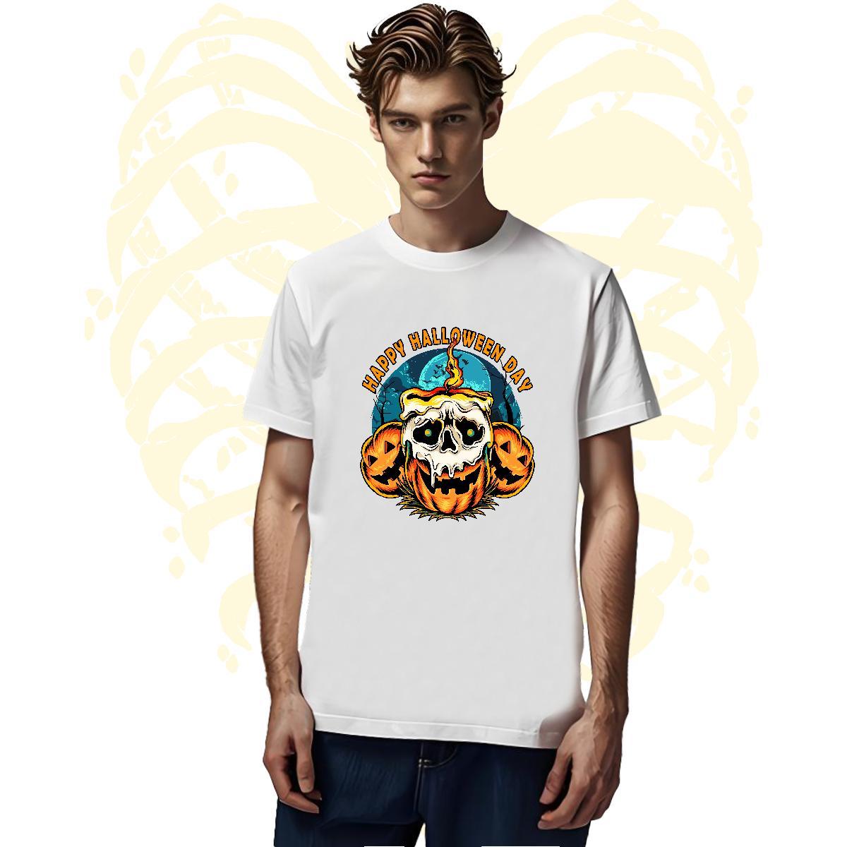 Brand T-Shirts for Men pumpkin Breathable Soft Summer Casual Asian Size 100% Cotton 230g Men Tshirts Designer Polos