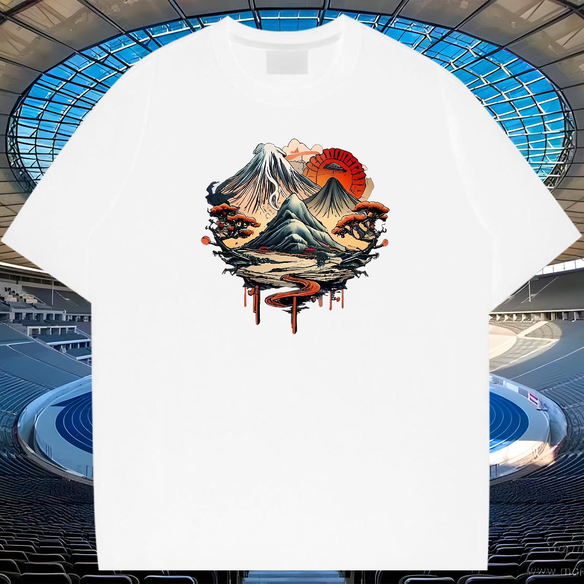 Popular Tshirt for Man Woman Daily Wear 230g 100% Cotton Plus Size Custom Breathable Short Sleeve sun Man T Shirts New Clothes