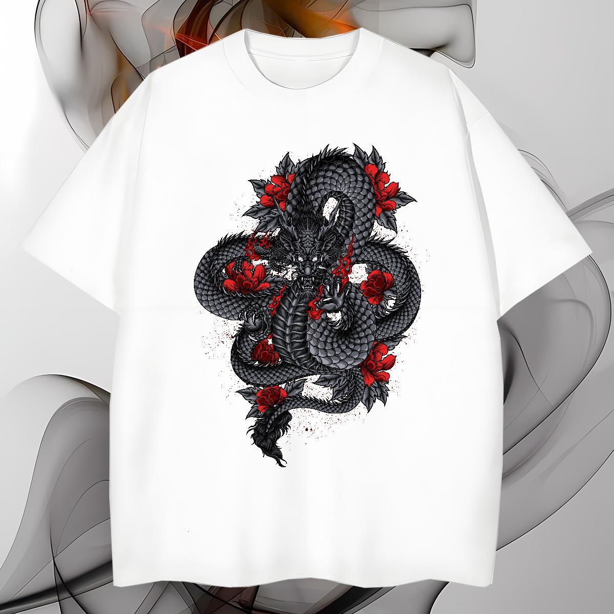 T Shirts Men 100% Cotton 230g ferocity Casual Beach Pure Cotton White Plus Size Tshirts Brand Designer Tees Shirts