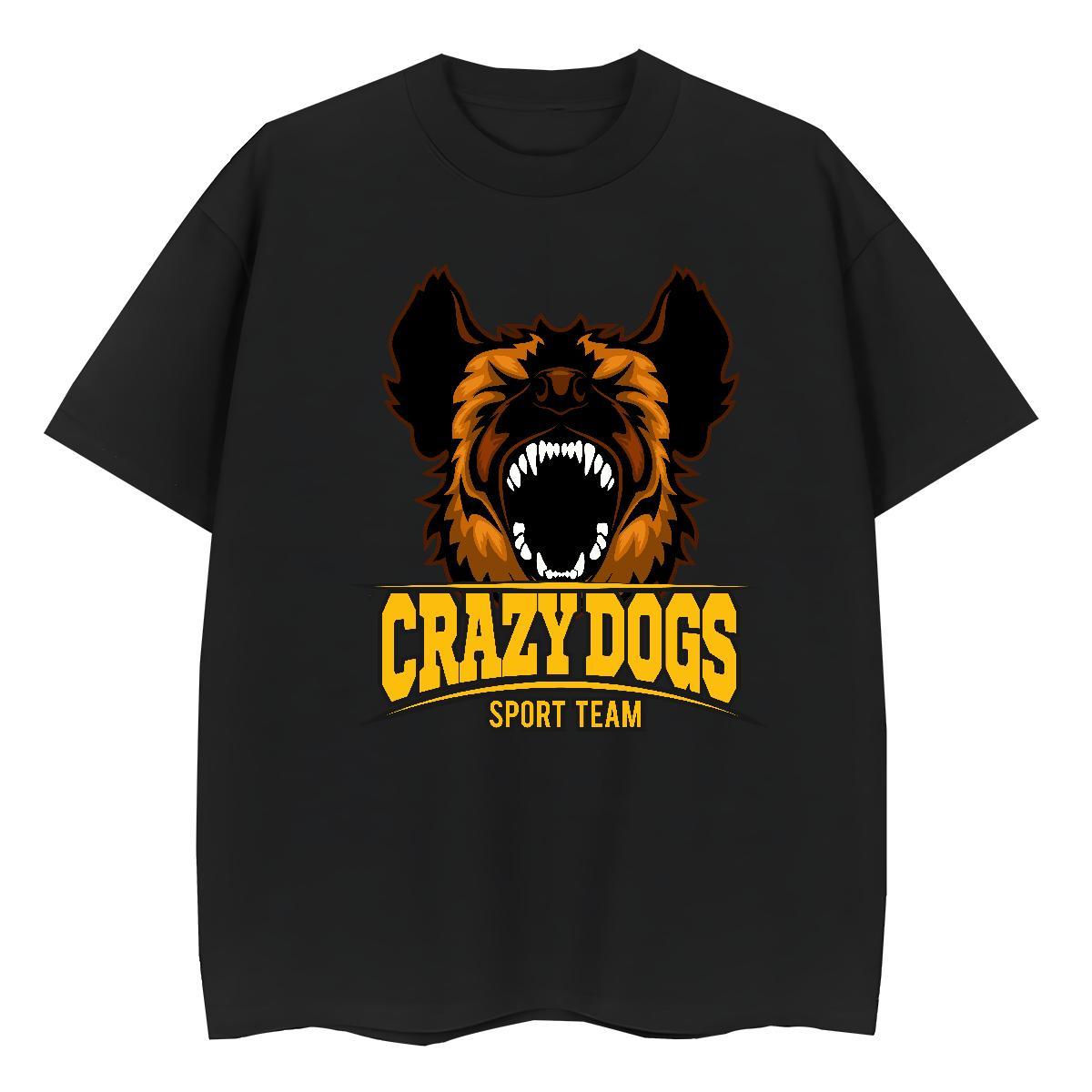 New Arrival Woman Tshirt Beach Breathable Crew Neck Tees Shirts Designer 230g Pure Cotton crazy dog Custom Print Oversized T shirt
