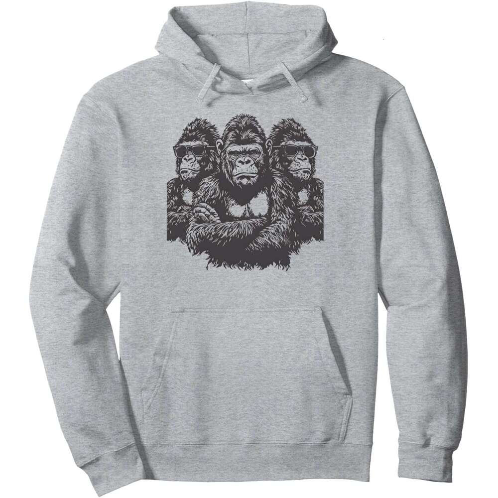 Hoodie for Mens Womens Gorilla Family Reunion Cool Sunglasses Jungle Animal Pullover Hoodie Hoodies sweatshirt pullover jacket Long sleeve