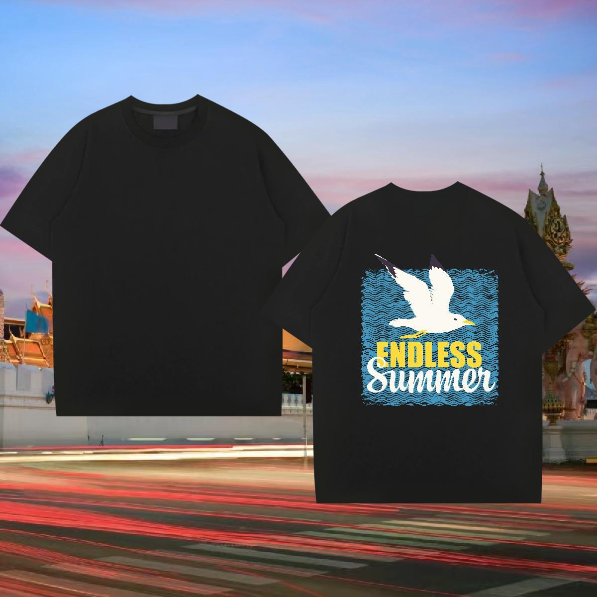 DIY Customized Mens Tshirts bird Summer Casual 100% Cotton 230g Clothes Breathable Short Sleeve Wholesale T shirt Custom Printing