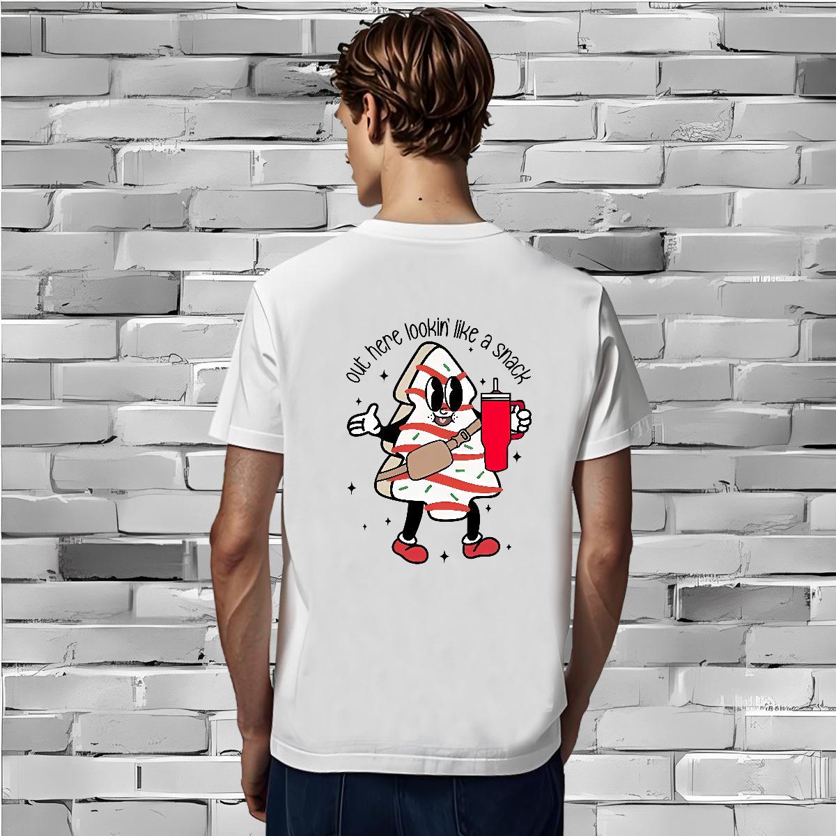 Mens T Shirts 230g Pure Cotton drink juice Street O Neck Short Sleeves Plus Size Custom Men Tops Tees Fashion New Loose Fit Tees Shirts