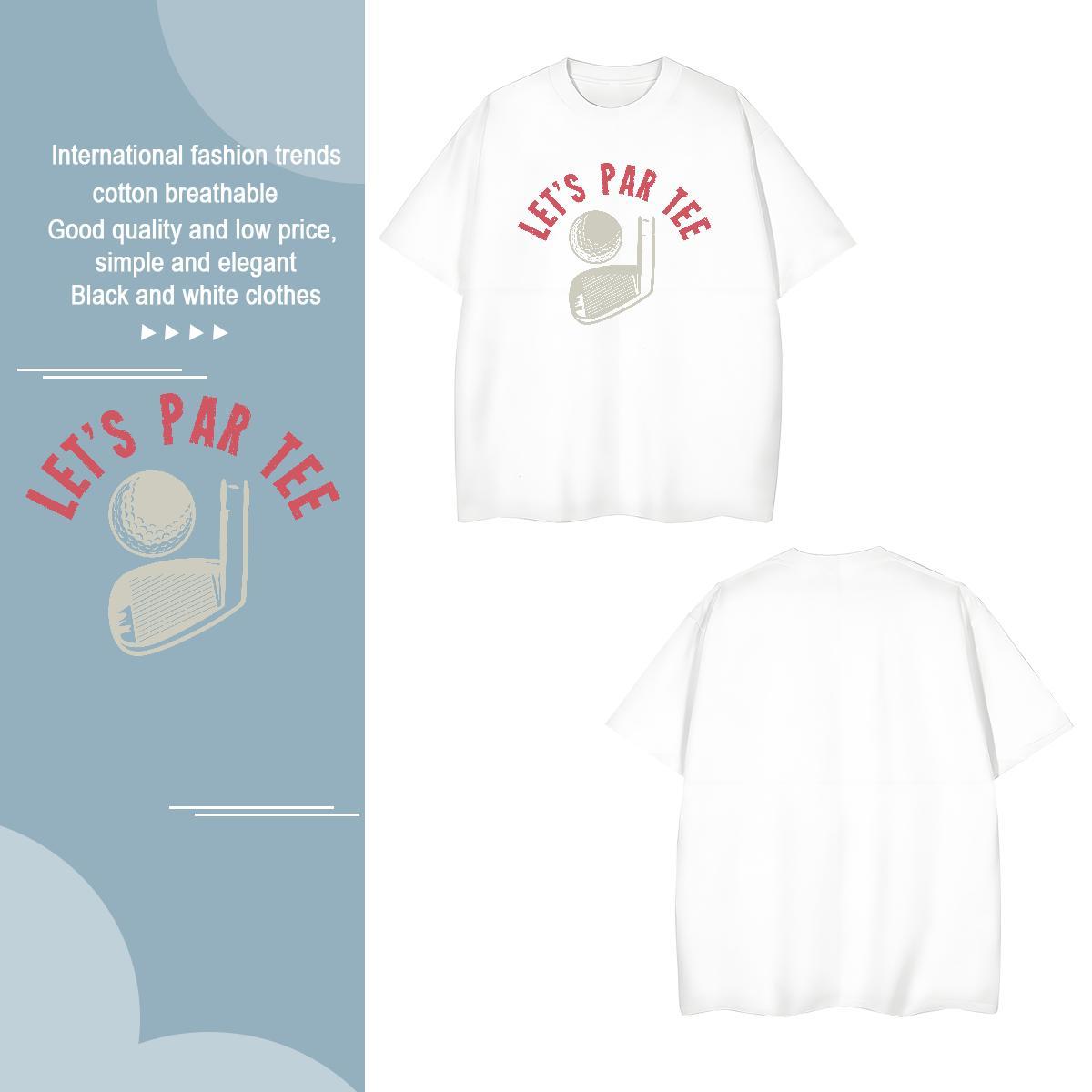 Unisex monogram 100% Cotton 230g Couples T Shirts Sport Round Neck Short Sleeve T Shirt For Man New Arrival White Plus Size Tops Shirt