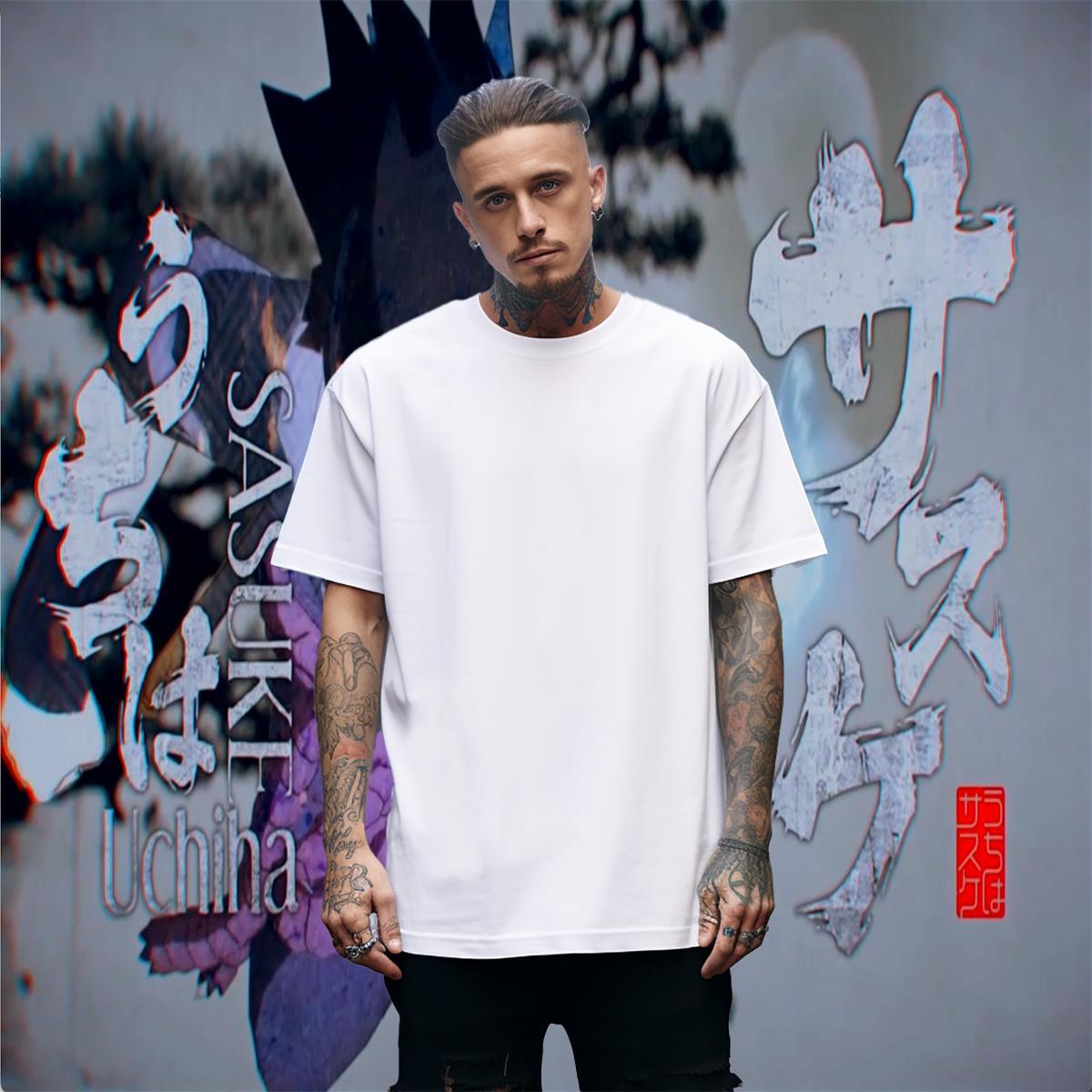 Fashion Beach Men Clothes T-Shirt blood Breathable Short Sleeve 230g Pure Cotton T Shirt For Man Popular DIY Anime Polos