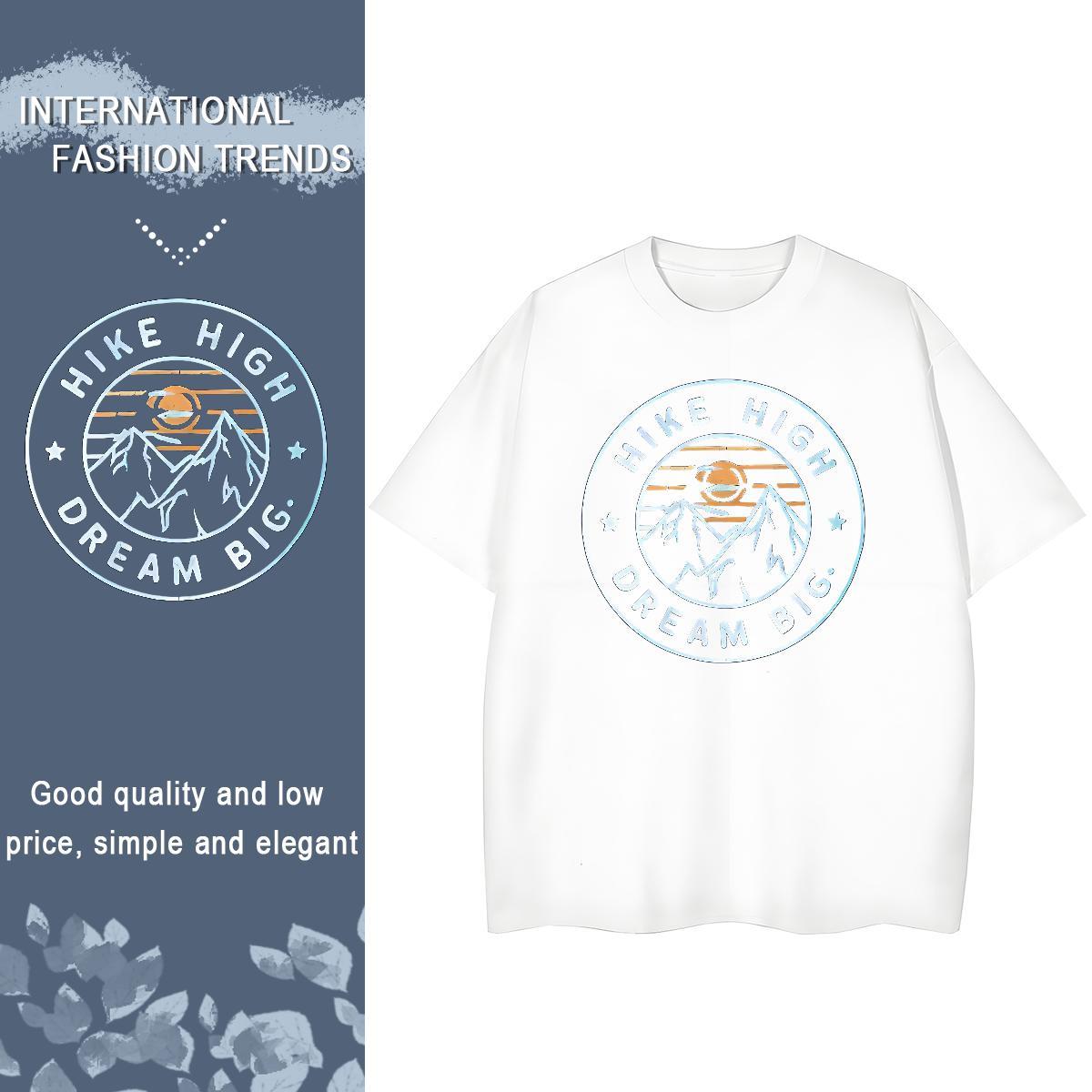 Stylist Womens Tshirts Beach Short Sleeve O-Neck Tops Shirt Popular 100% Cotton 230g sun DIY Anime Printed Woman T Shirts