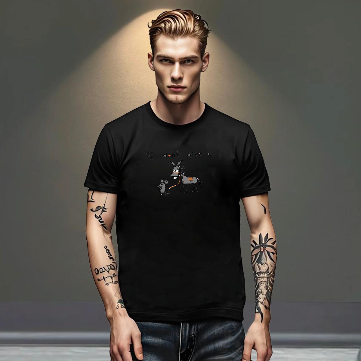 TOP Quality Couples T Shirts Beach 100% Cotton 230g DIY Breathable Crew Neck mouse T shirt 2024 DIY Tops