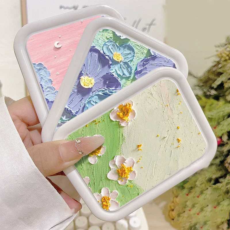Fashion Portable Folding Makeup Mirror Portable Pocket Mirror Women Rectangle Cosmetic Make Up Mirror For Tools Vanity Y240819