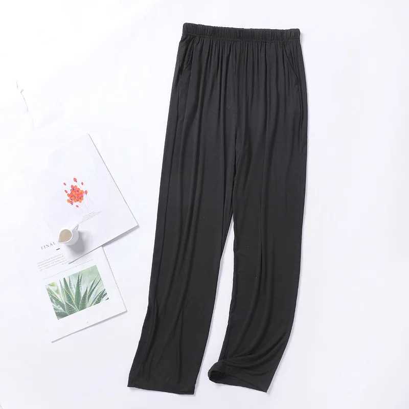 Summer Male Modal Sleeping Pants Solid Sleep Trouser Mens Sleepwear Bottom Soft Sleepwear Home Wear 2024 Spring/Summer 4XLW240719
