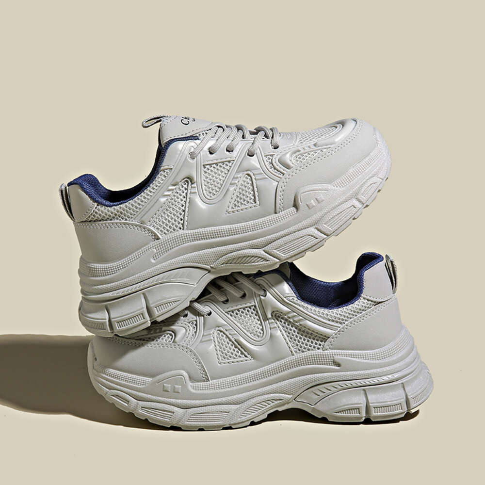 Ddmysports Dad S Women Shoes New Spring And Autumn Korean Version Breathable Mesh Surface Thick Sole White Casual Running Sports OUTDOOR