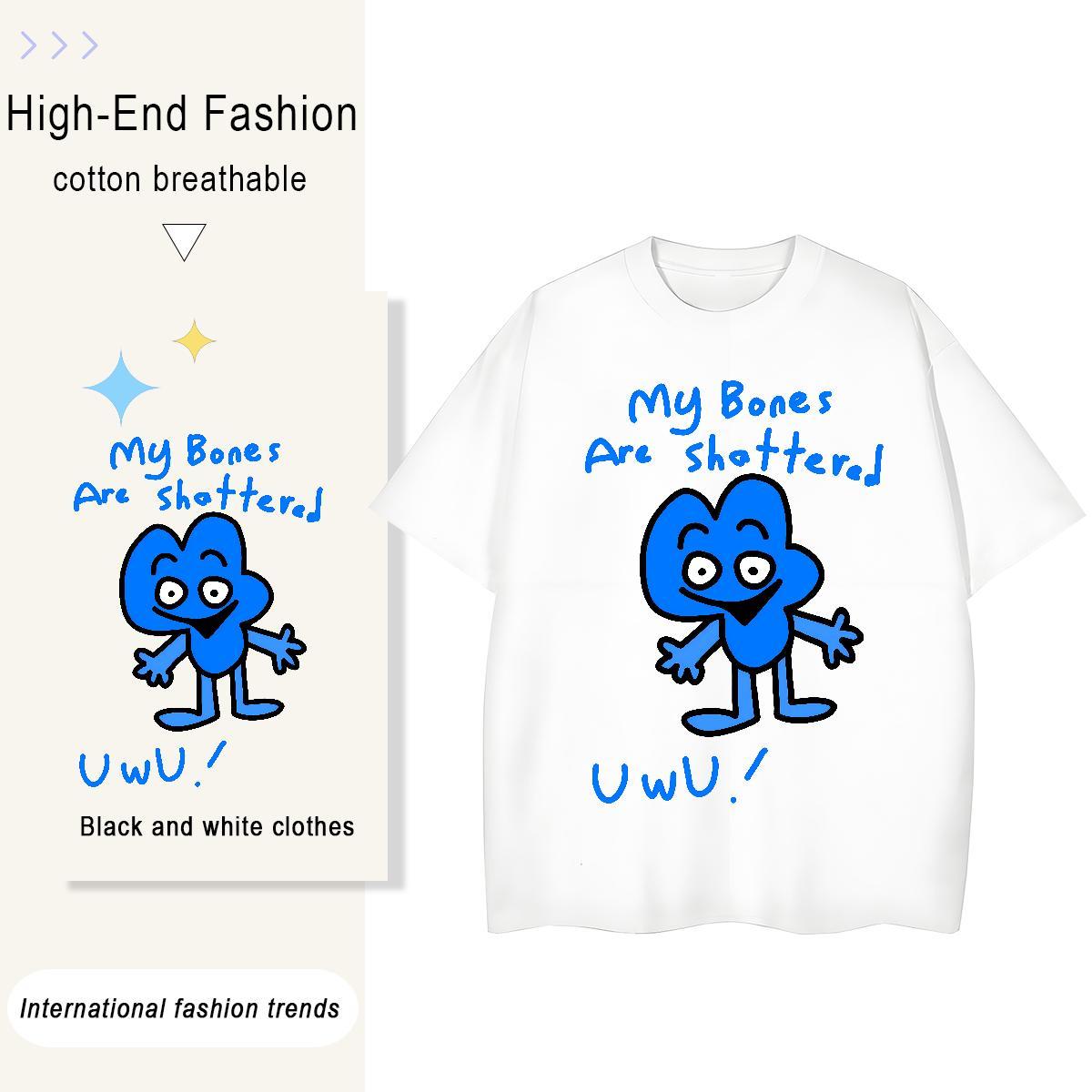 Designer Tshirt for Man Woman Hip Hop Street 230g Pure Cotton DIY Breathable Crew Neck cartoon T-Shirts Wholesale Polos
