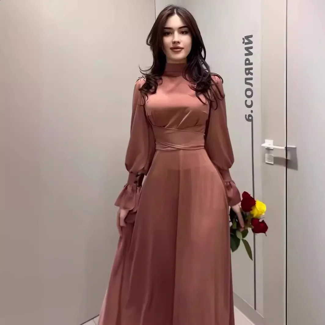 Autumn Satin Women Long Dress Black Evening Lace Up Lantern Sleeve Elegant Dresses Female Fashion Party Vestidos Ladies 240819