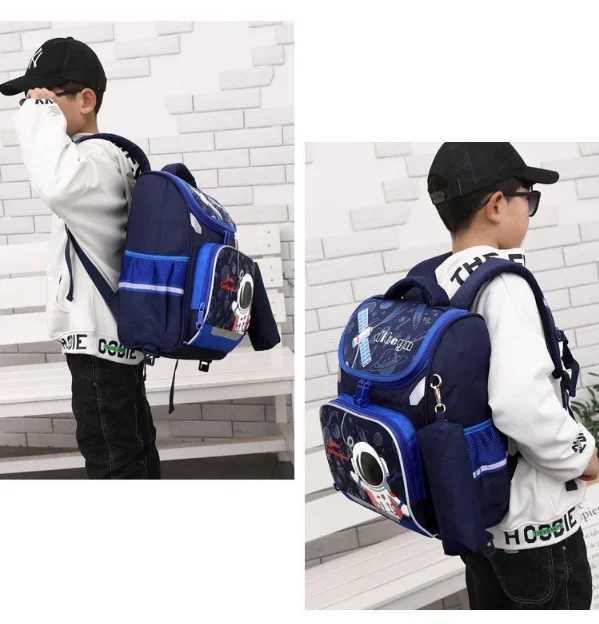 School bag with wheels for boys Primary School Rolling Trolley Bags Kids Daypack Knapsack Rucksack Carry-on Luggage with Wheels Y240820