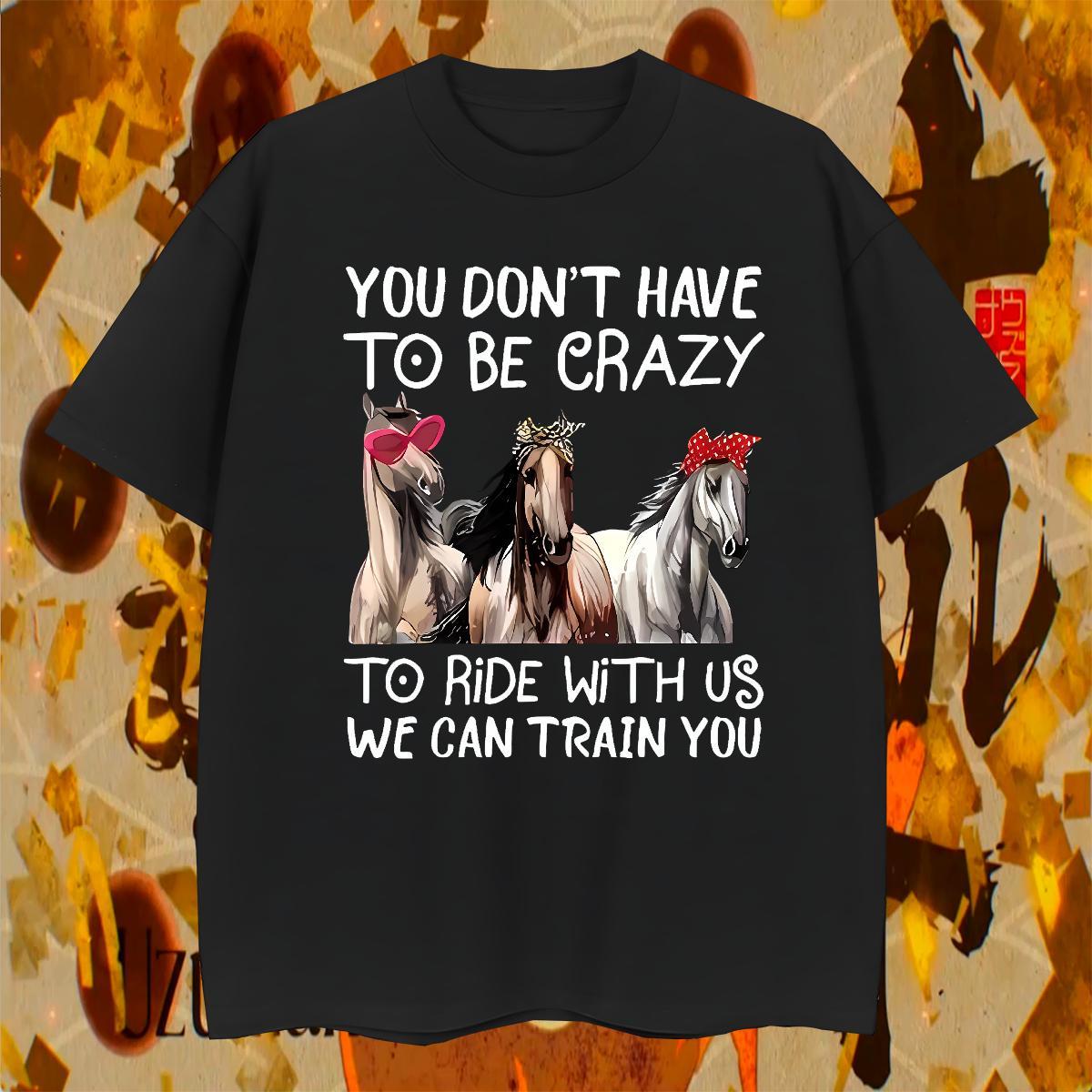 Loose Fit T Shirts Men horse Short Sleeve Soft Sports Casual Custom Print Plus Size 100% Cotton 230g Men Tops Tees 2024 DIY Polos