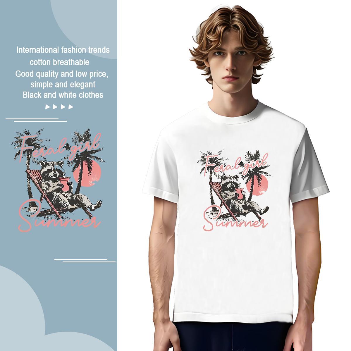 Classic T-Shirts bear Short Sleeve O-Neck Casual Custom Printed 230g 100% Cotton Tshirt for Man Woman Designer Clothes