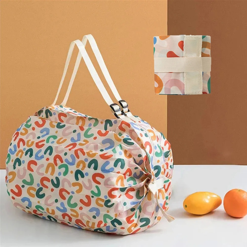 Foldable Shopping Bag Womens Travel Large Capacity Tote Reusable Food Grocery Storage Portable Ecofriendly Handbags y240925