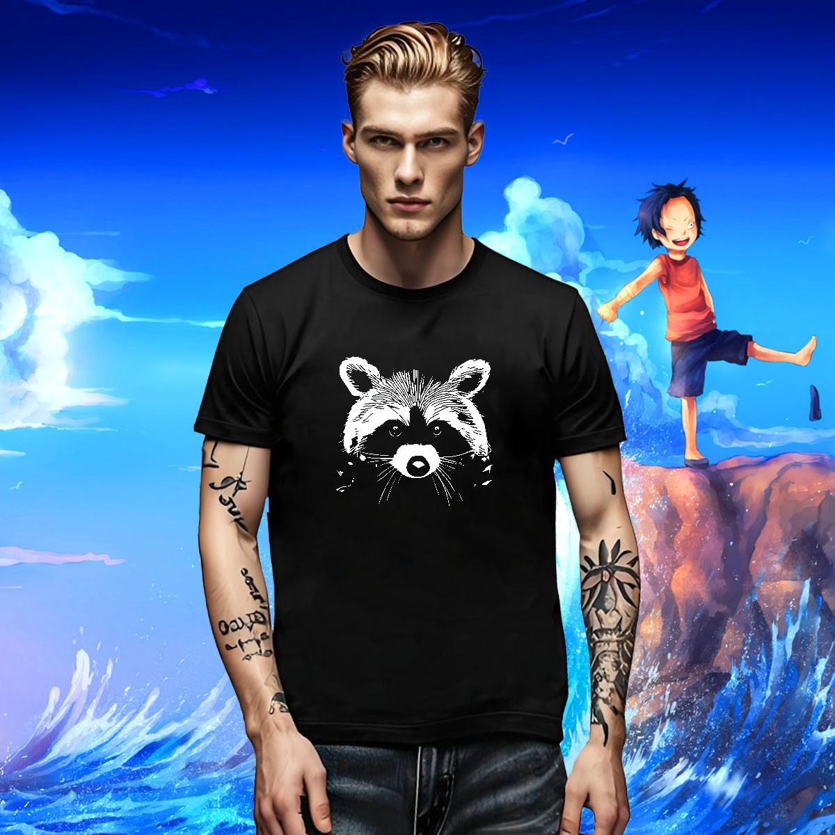 DIY Customized Men Tops Tees bear Street Wear 230g 100% Cotton Tops Shirt O Neck Short Sleeves Comfortable T Shirt For Man Custom Printing