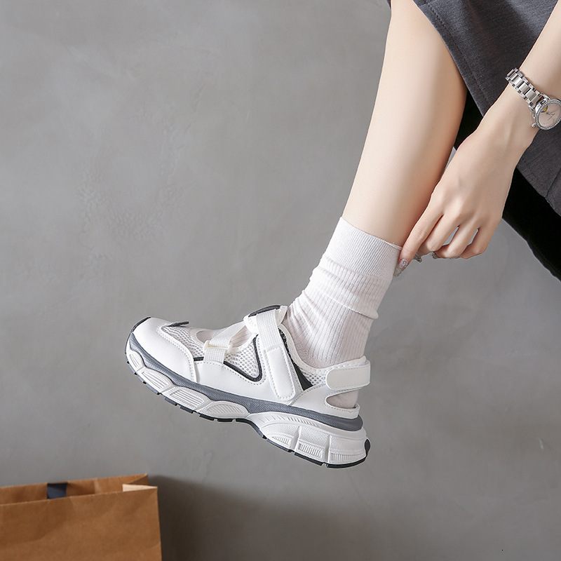Ddmysports Summer New Korean Breathable Dad Instagram Student Casual Thick Sole Running Shoes Female LD OUTDOOR