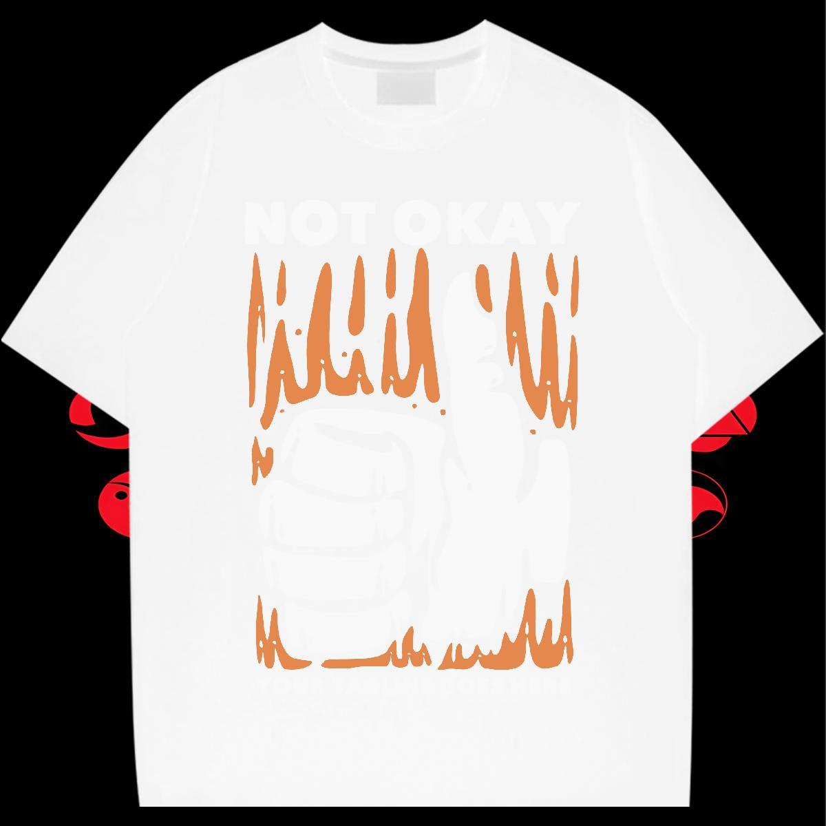 Classic Men Tshirts Anime Printing Street 230g Pure Cotton Plus Size Custom Round Neck Short Sleeve hand Mens T Shirts Customized Tees Shirts