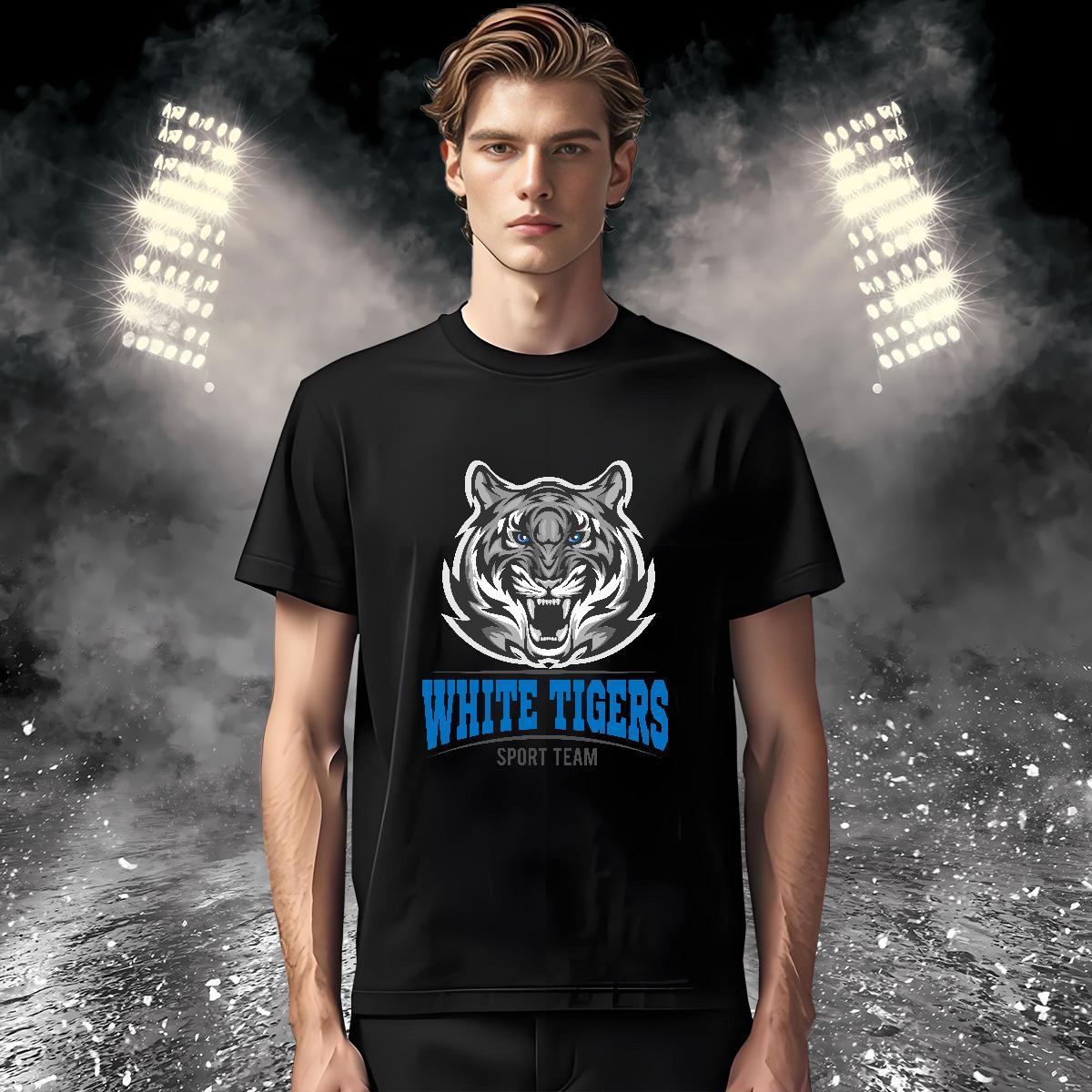 Soft Man T Shirts tiger Breathable Crew Neck Beach DIY Printed 230g Cotton Tshirt for Man Woman Factory Direct Tees Shirts