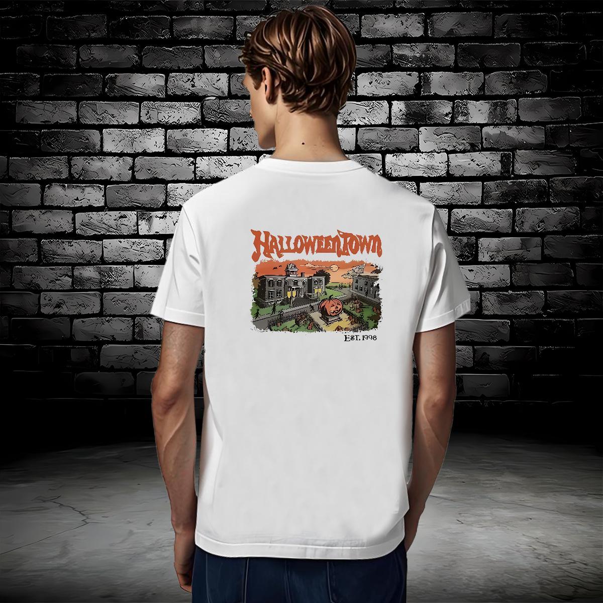 T Shirt For Man 230g Pure Cotton pumpkin Home Outdoor Breathable Anime Print Men Tshirts Custom Brand Tees