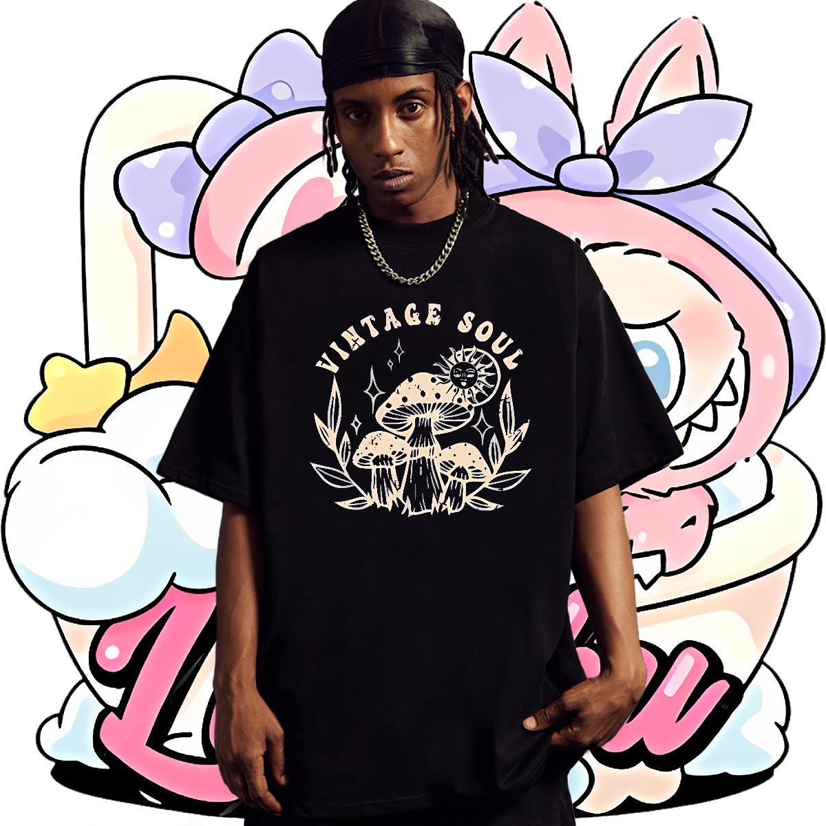 2024 Summer painting Mens Tshirts 230g Pure Cotton T Shirt For Man DIY Logo Oversized Daily Wear Breathable Short Sleeve Loose Fit Polos