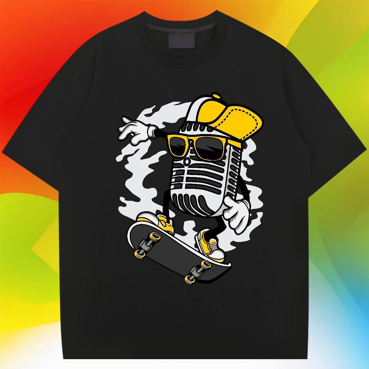High Quality skateboarding 230g Pure Cotton Men Tshirts Street O Neck Short Sleeves T-Shirts for Men New Arrival Custom Printing Tops