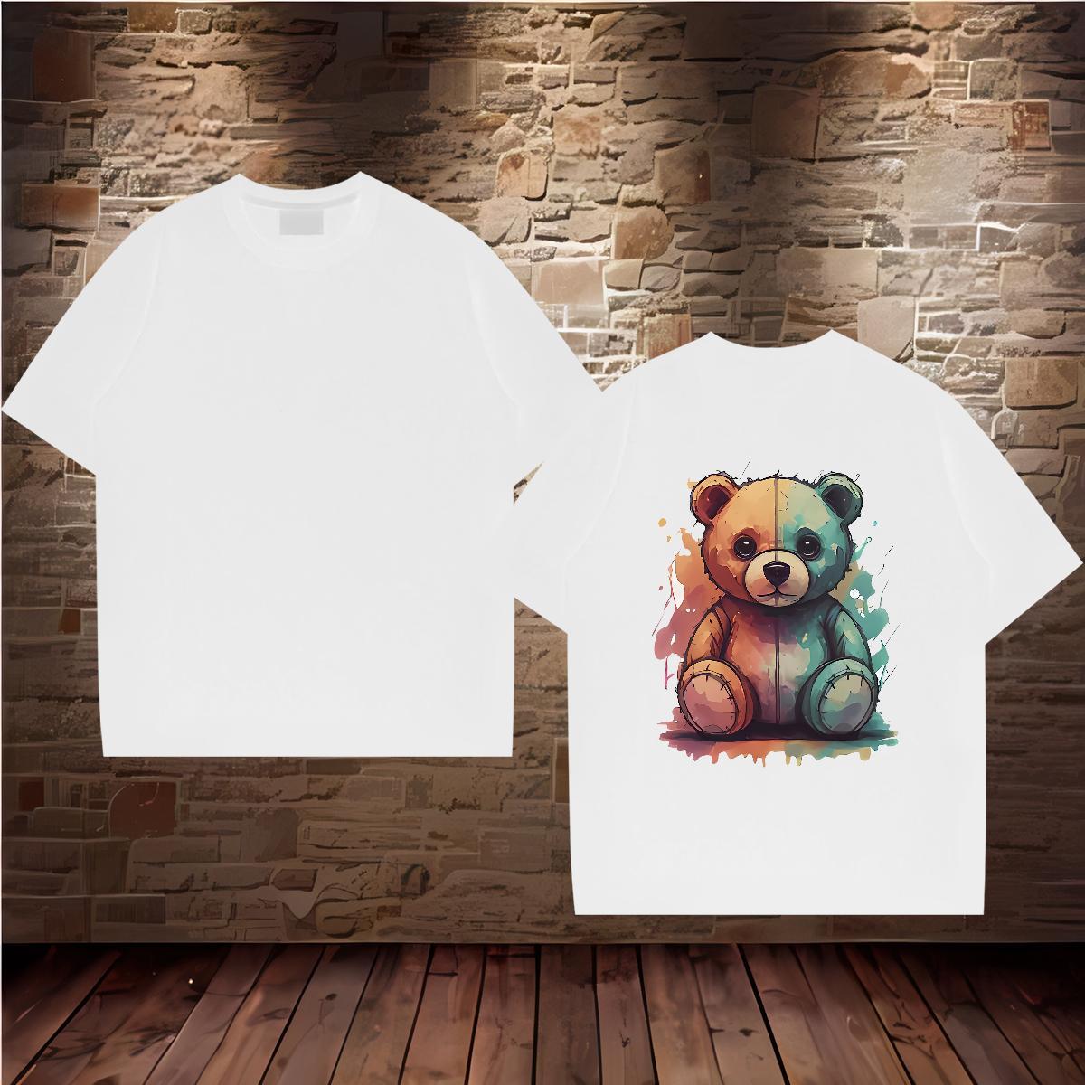2024 Designer Tshirt for Man Woman bear Sports Casual 230g Cotton Wear Breathable Short Sleeve TOP Quality T shirt Anime