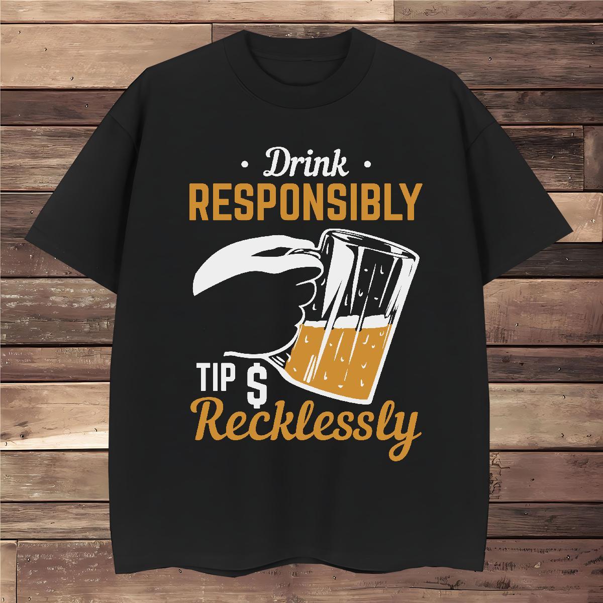Classic beer T-Shirts Street wear Hip Hop Men Tops Tees 100% Cotton 230g Classic Casual Short Sleeve Soft Graphic Top Tees