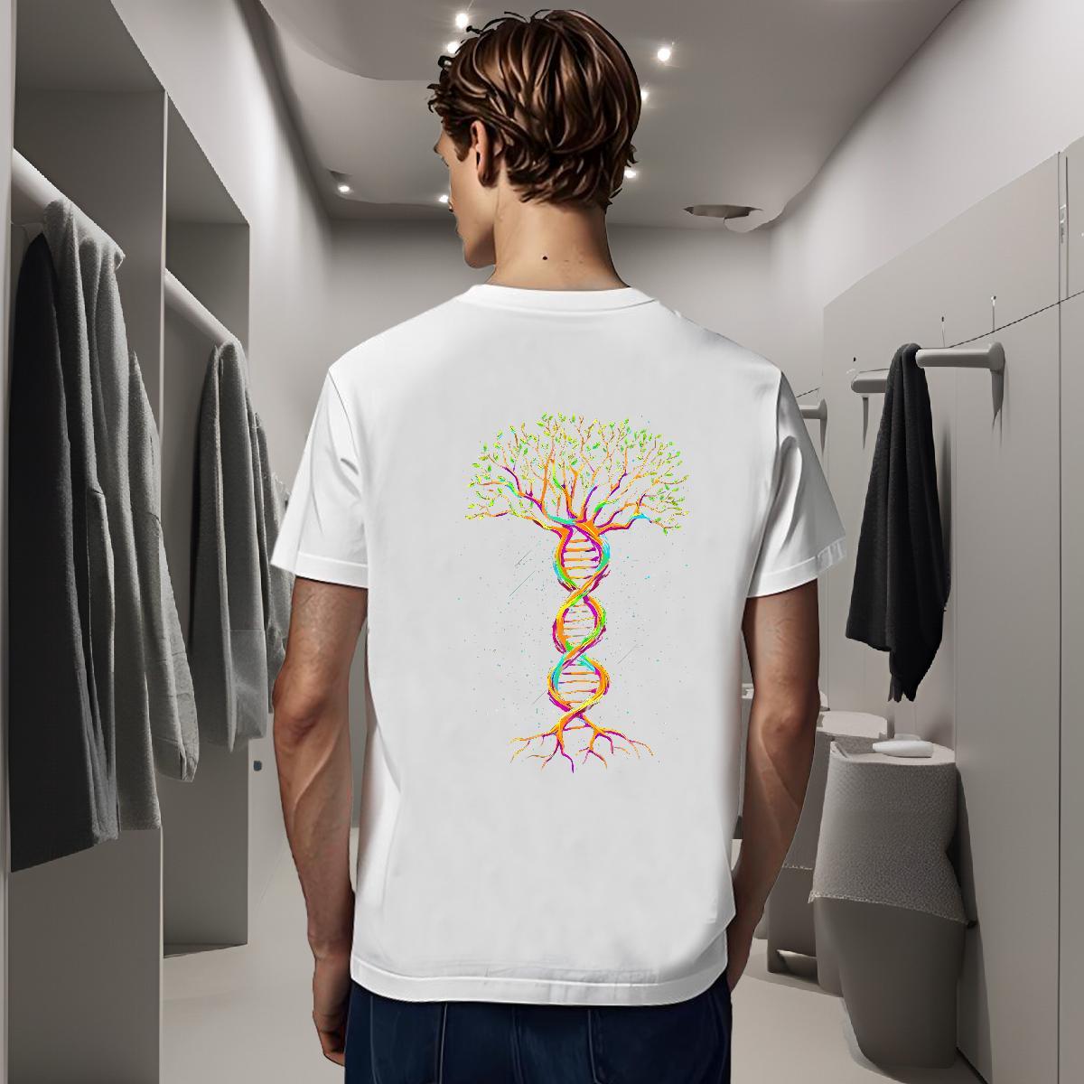 T Shirts Men 230g Cotton tree Anime Printing Street Breathable Crew Neck Custom Print Plus Size Mens Tshirts New Arrival TOP Quality Wear