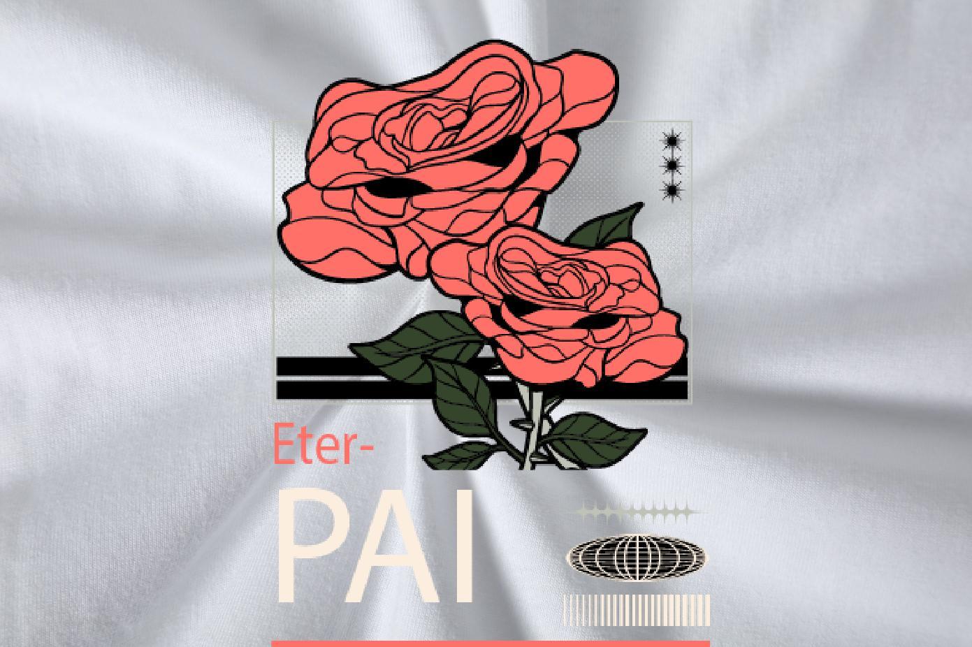 Wholesale Couples T Shirts Street 230g Cotton Custom Anime O Neck Short Sleeves flower T-Shirts for Men Fashion Polos