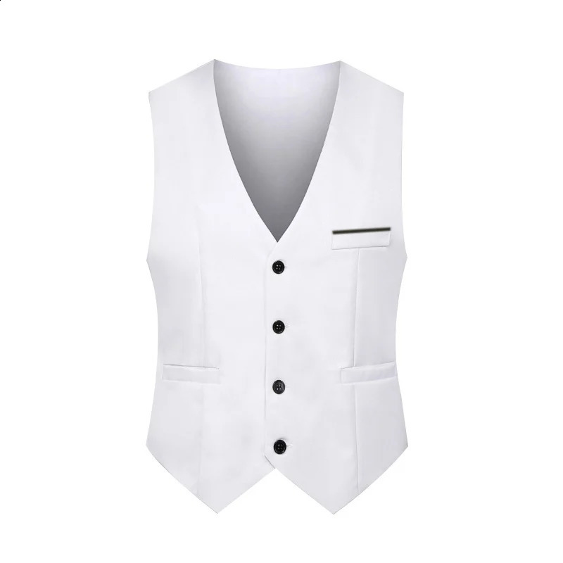 M-5XL Mens Suit Vest Summer Slim Fit Waist Solid Tank Top Business Leisure Party Bar Banquet Dress 240820