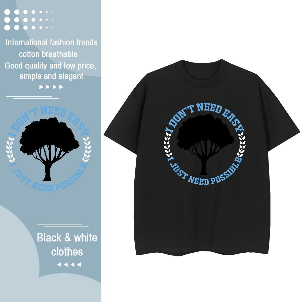 Fashion Design Men Tops Tees tree Home Outdoor 230g 100% Cotton Wear O-Neck Short Sleeve Wholesale T Shirts Men Custom Printing