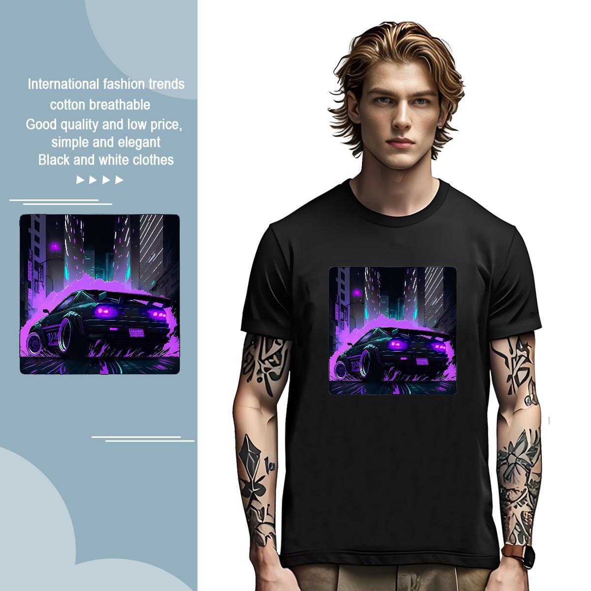 Designer beach 230g Pure Cotton Men Tees Spring Summer O Neck Short Sleeves T-Shirts for Men Classic Casual Anime Print Polos