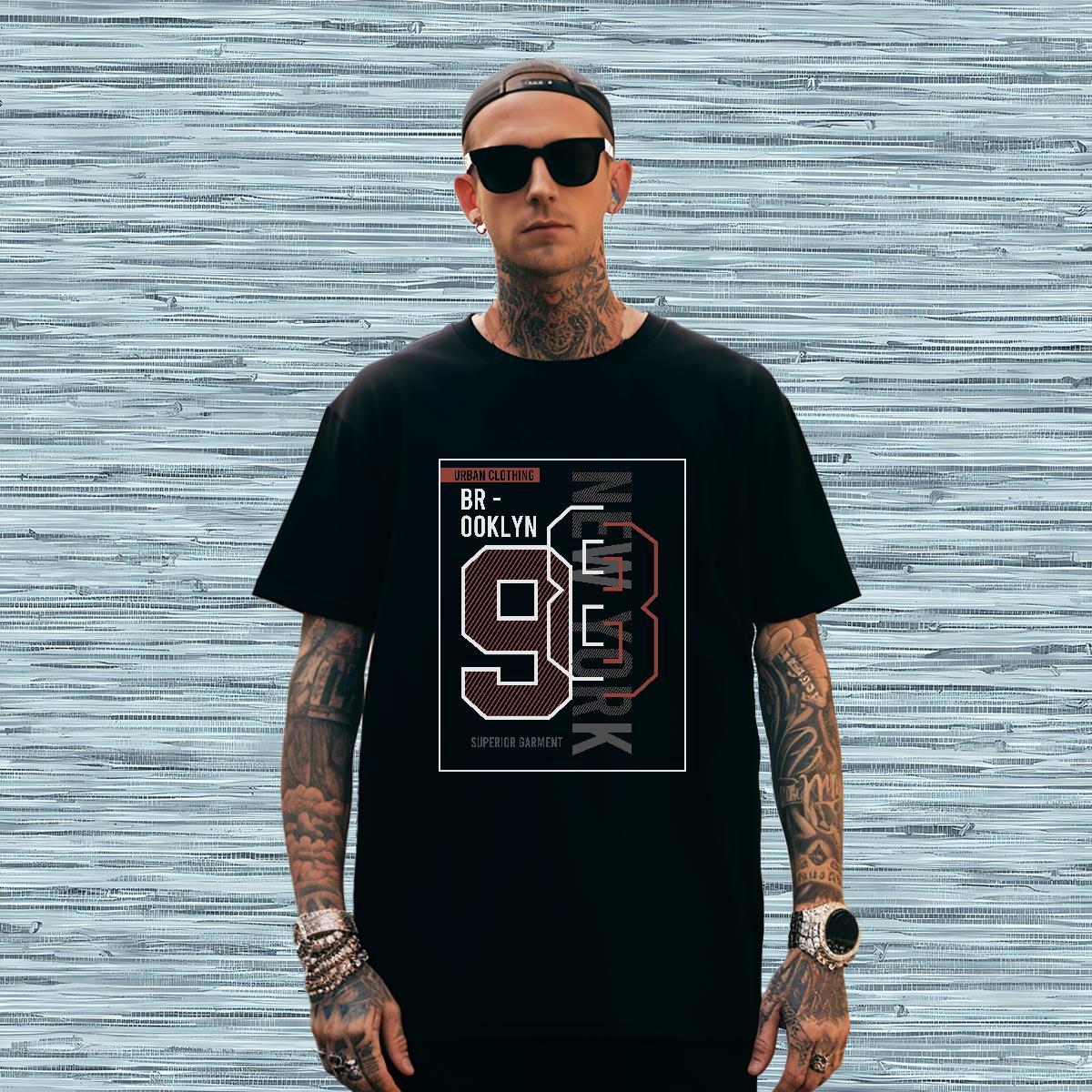 TOP Quality number Mens T Shirts Street Casual Men Tops Tees 230g Cotton DIY Short Sleeve Soft Customized Print Clothings