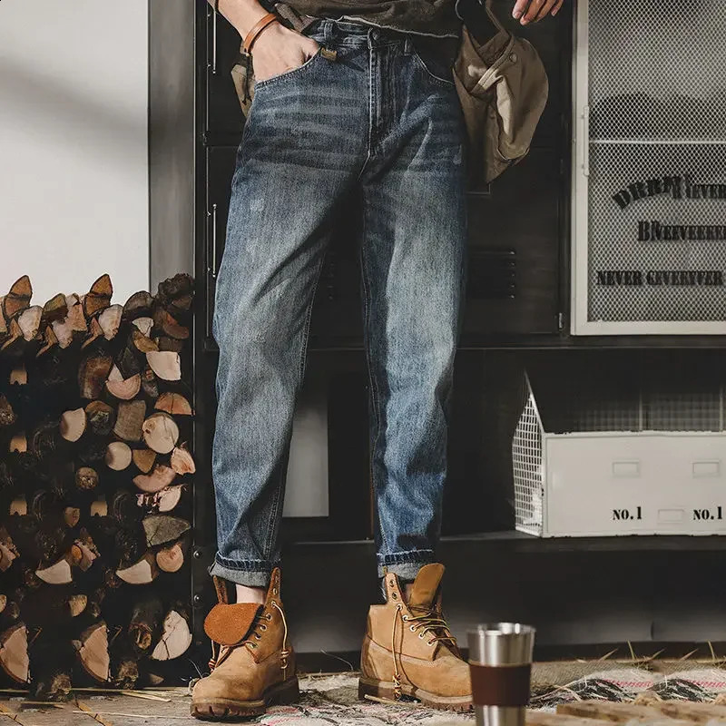 Trousers straight mens jeans workwear summer Xs retro clothing Y2k 2000 ner streetwear 90 240819