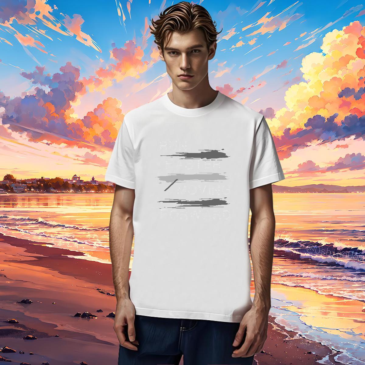 Soft letter 230g 100% Cotton Men Tshirts Daily Wear Round Neck Short Sleeve Man T Shirts DIY Customized DIY Logo Oversized Tees