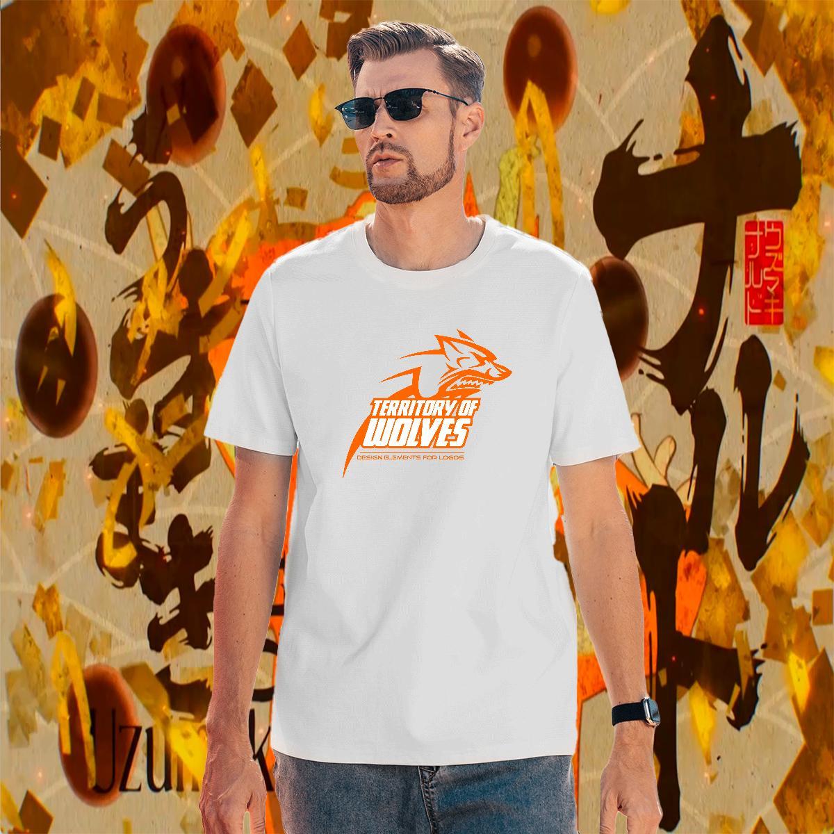 Classic Men T Shirts wolf Crew Neck Breathable Hip Hop Custom Printed 230g Pure Cotton Tshirt for Man Woman Fashion Design Tees Shirts