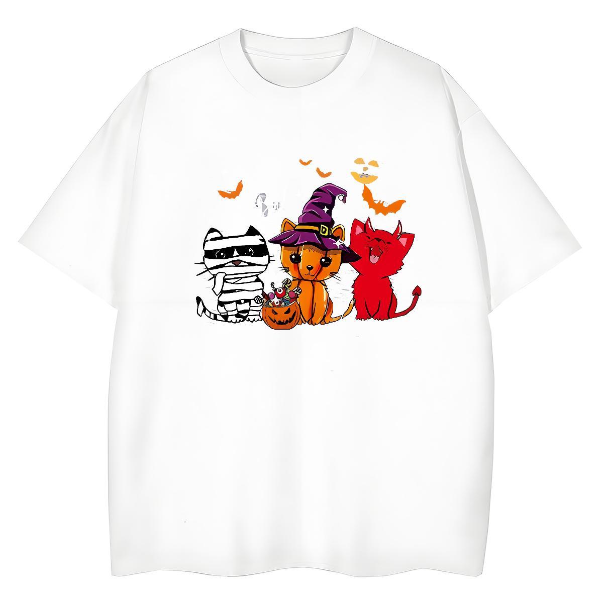 2024 Designer Mens Tshirts halloween Street Wear 230g Pure Cotton Tops Shirt Breathable Short Sleeve Free Shipping T Shirt For Man Custom Cartoon