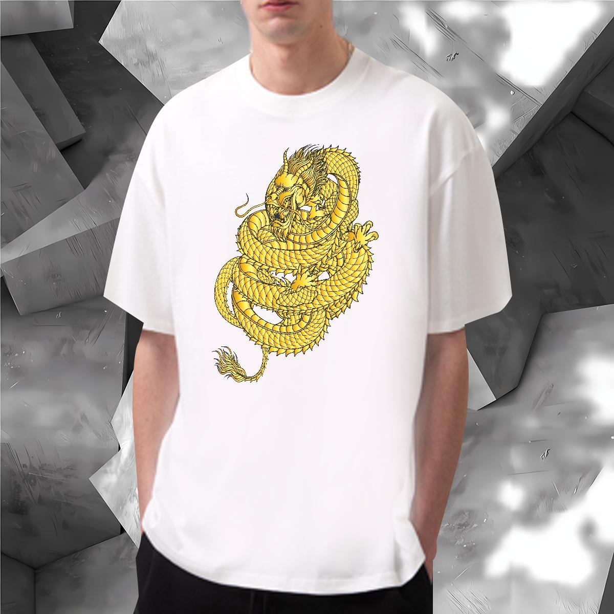 Loose Fit fierce Men T Shirts Beach Men Tees 230g 100% Cotton Classic Pure Cotton Custom Cartoon Tees Shirts