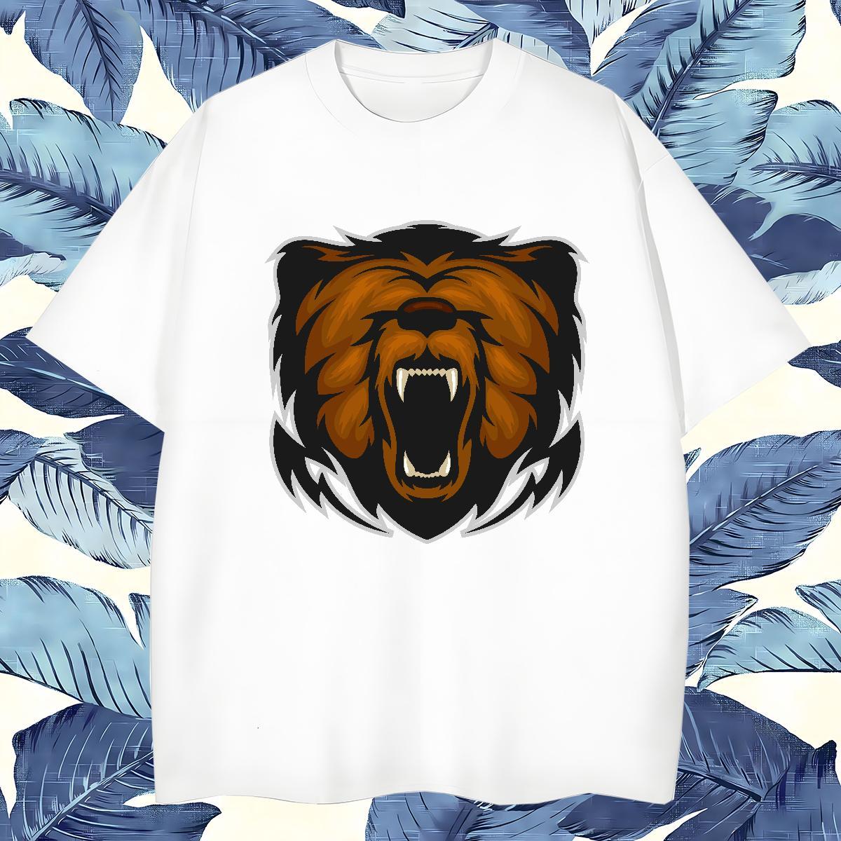 Casual New Couples T Shirts lion Street 230g Pure Cotton Wear Breathable Short Sleeve Wholesale T-Shirts Customized