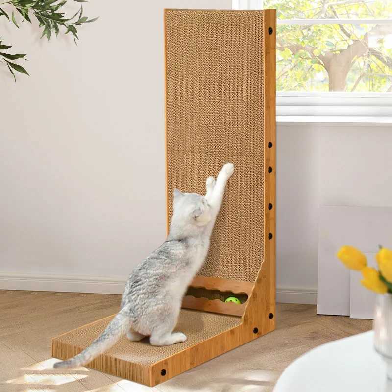 Cat scratching board vertical scratching post duarable cat scratcher high quality Corrugated cardboard Cat Scratching padXJ240817