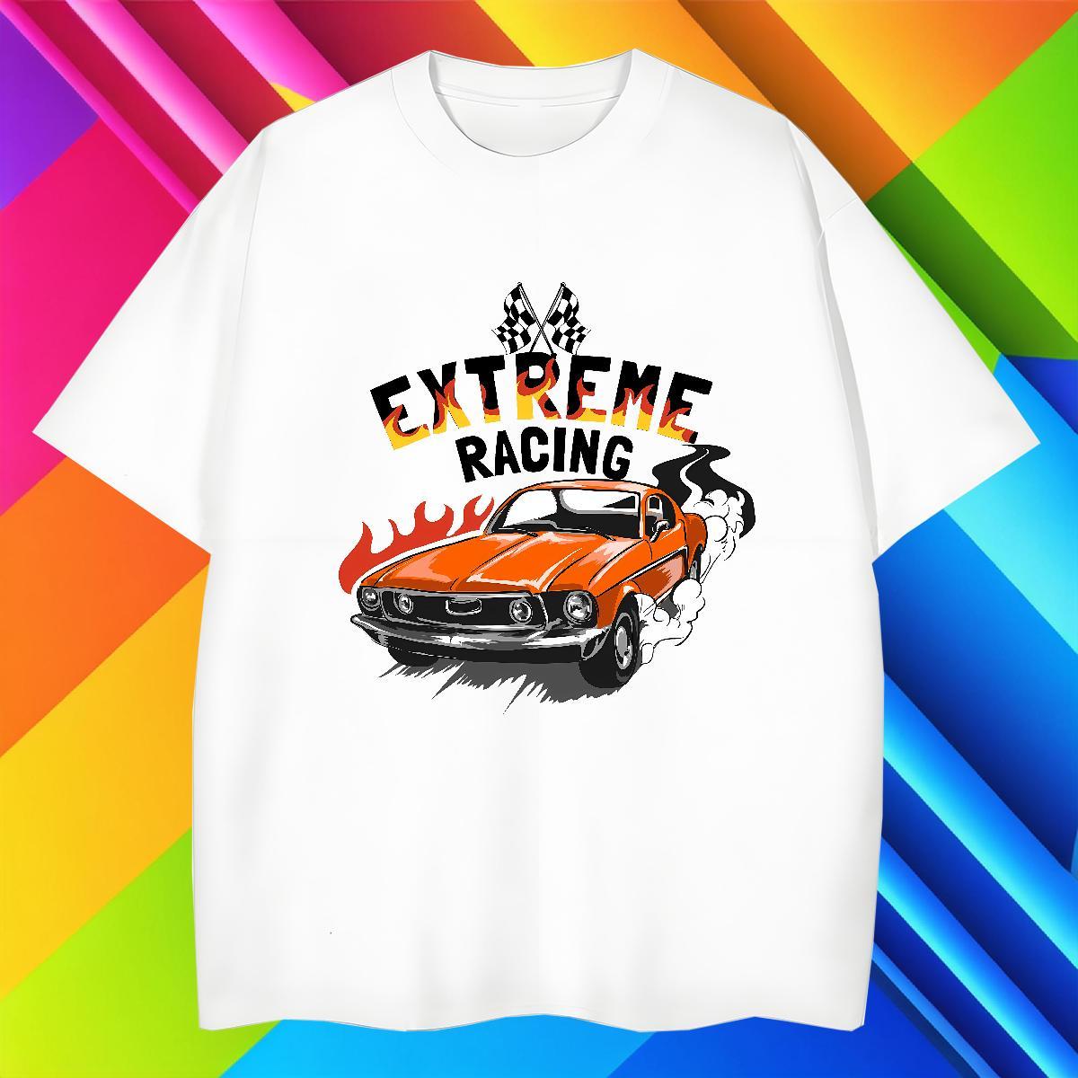 Unisex car 230g 100% Cotton Men Tshirts Daily Wear O-Neck Short Sleeve T shirt New Arrival DIY Clothings