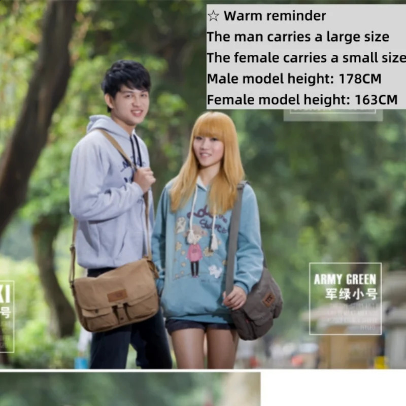 Casual Canvas Men Messenger Bags The Time Story Big Satchel Shoulder Bags Male 15.6 inch Laptop Briefcase Travel School Slingbag 240819
