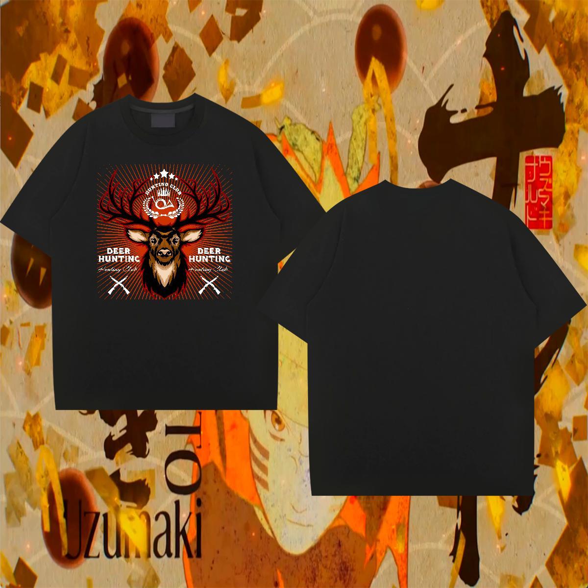 Cool Man T Shirts deer Round Neck Short Sleeve Casual Daily Wear DIY 230g 100% Cotton Men Tees Free Shipping Clothings