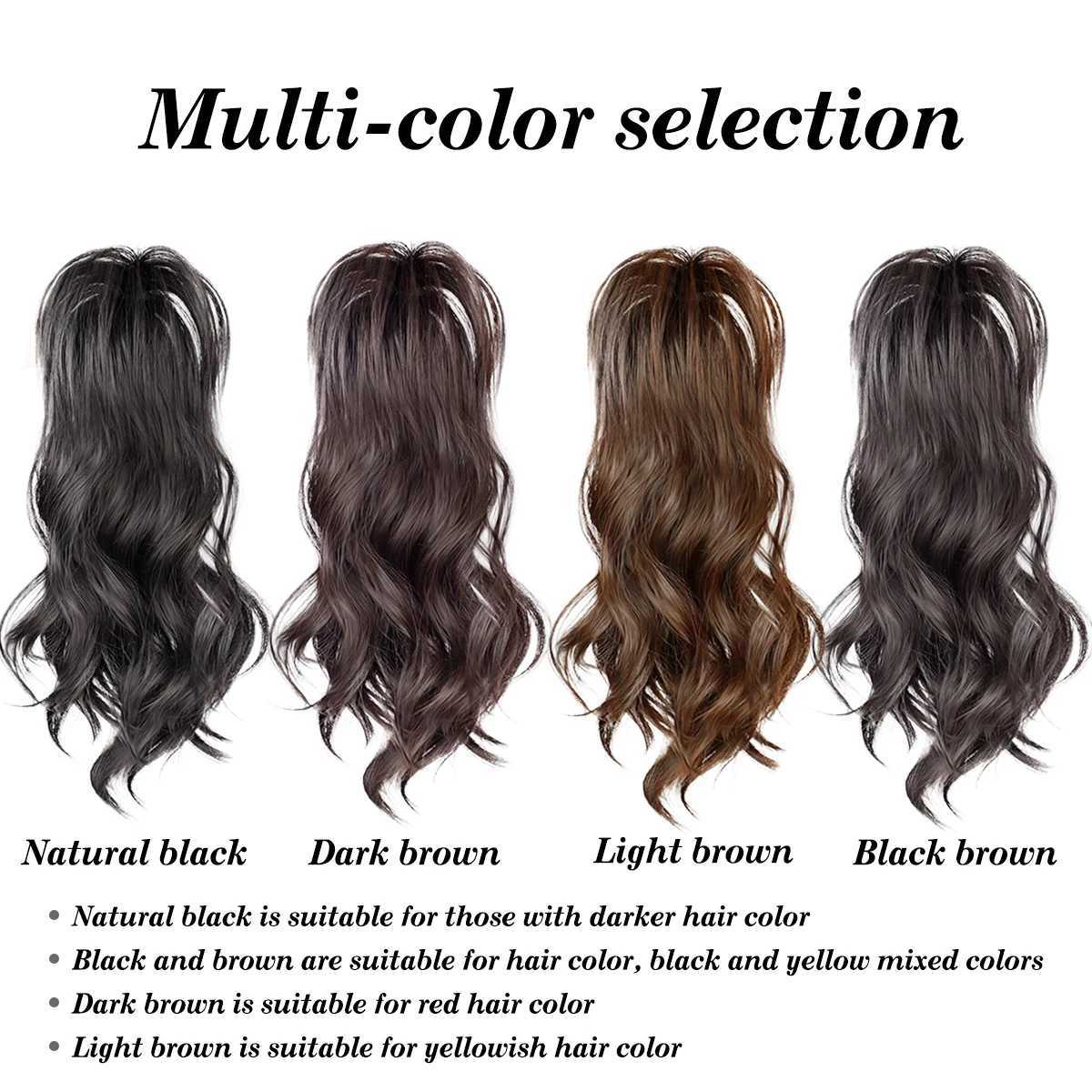 Synthetic clip waterfall curls ponytail natural curls clip womens ponytail wig accessories hair W240817